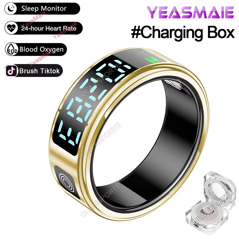 2025 for Xiaomi Samsung Galaxy Ring Smart Touch Disaply Screen Gesture Swipe Video Health Monitor Waterproof Smartring Men Women