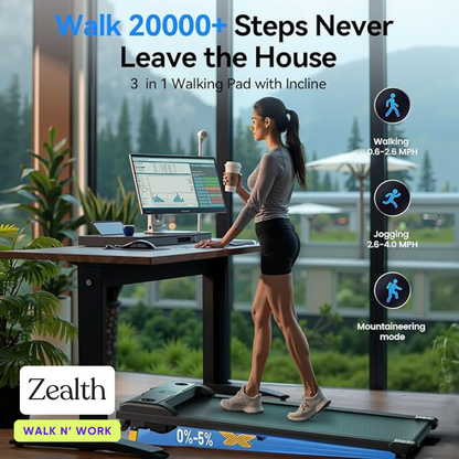 Zealth Walking Pad (Upto 3.8 mph)